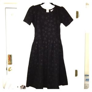 Black LuLaRoe Amelia embossed stars S