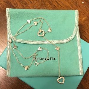 Tiffany & Co 19" adjustable heart necklace