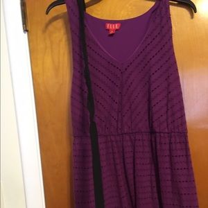 Purple v neck dress