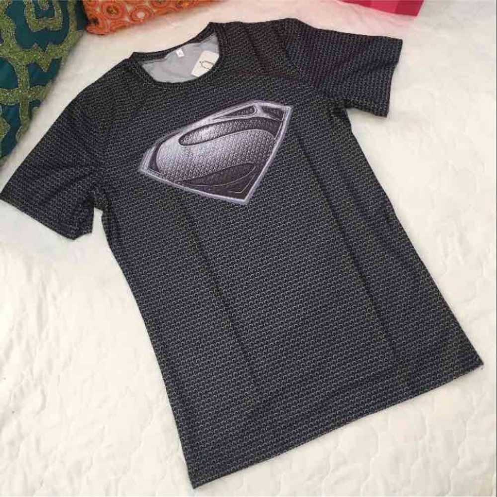 New Superman Compression Gym Shirt M