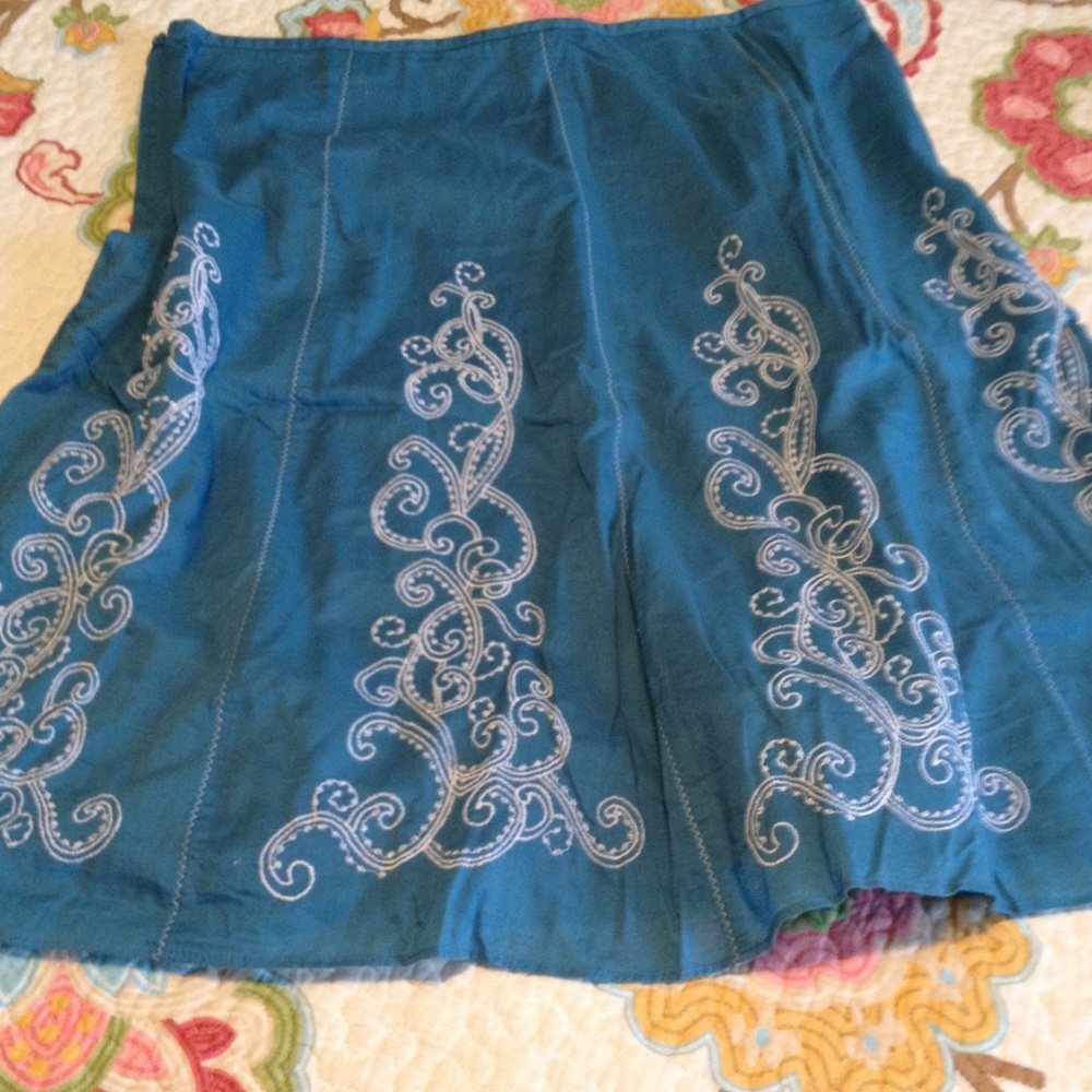 Ann Taylor teal skirt