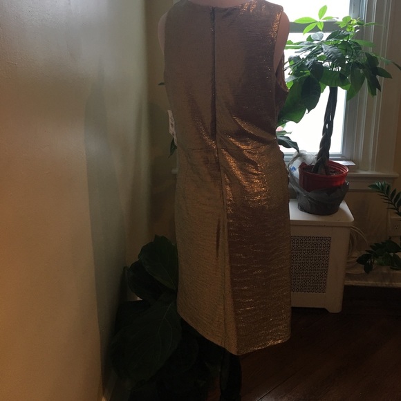 NWT M by Miaia gold shimmery designer dres - Picture 3 of 3
