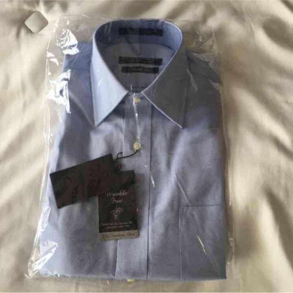 NWT Men's Uniform Blue Dress Shirt 15