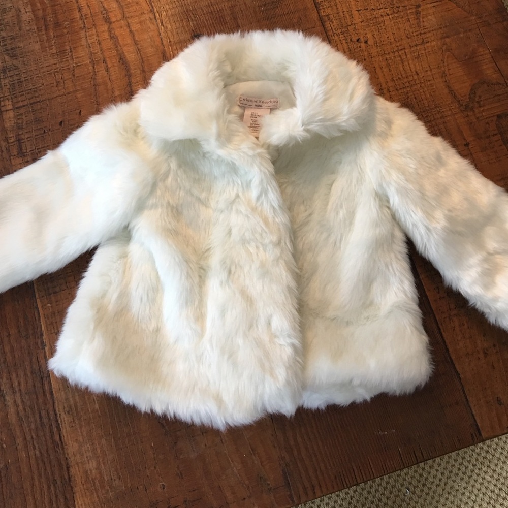 Faux Fur White Coat