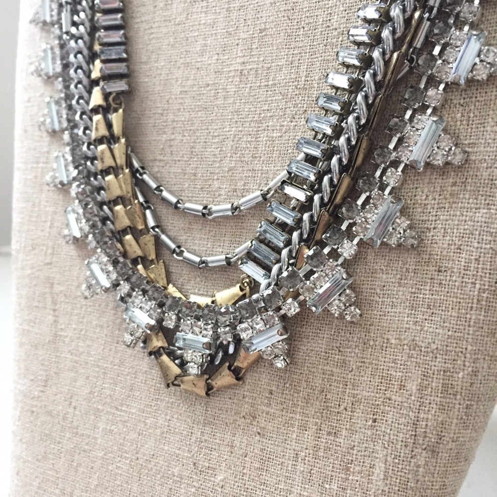 Stella & Dot Sutton Statement Necklace mixed metal