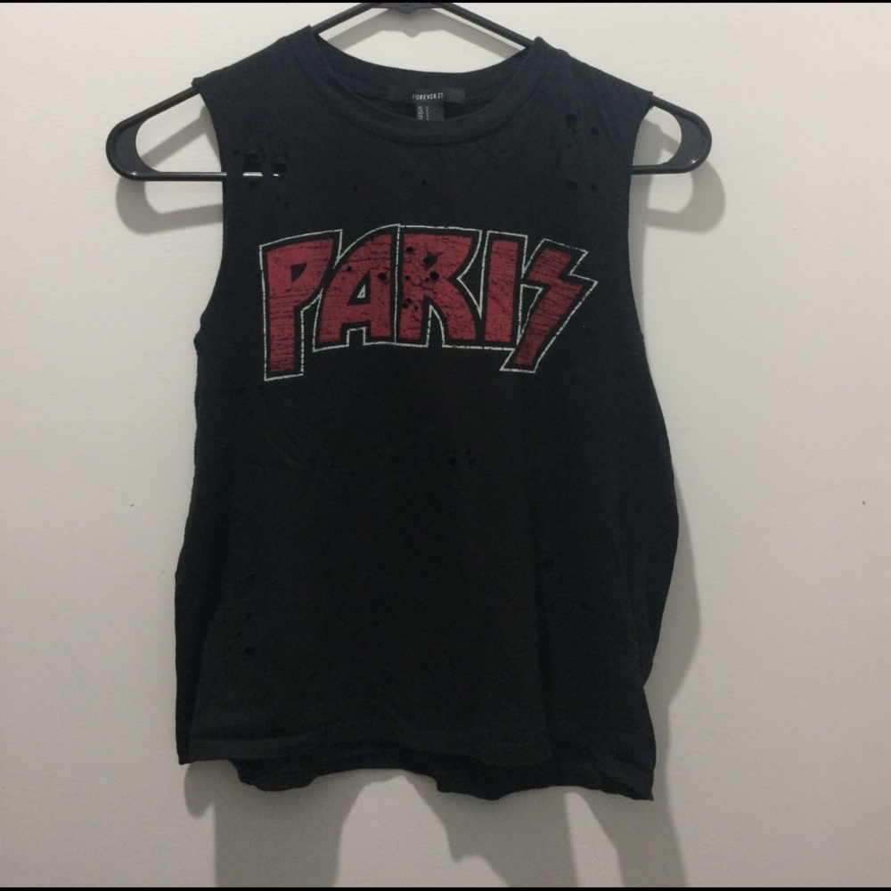 Distressed Band Tank top