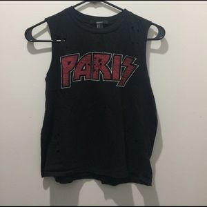 Distressed Band Tank top