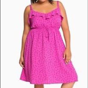 Pink and blue heart ruffle dress