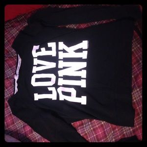 Black pink crew neck