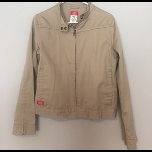 Khaki Girls Dickies Zipper Jacket