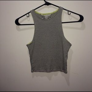Back and White Striped cropped top