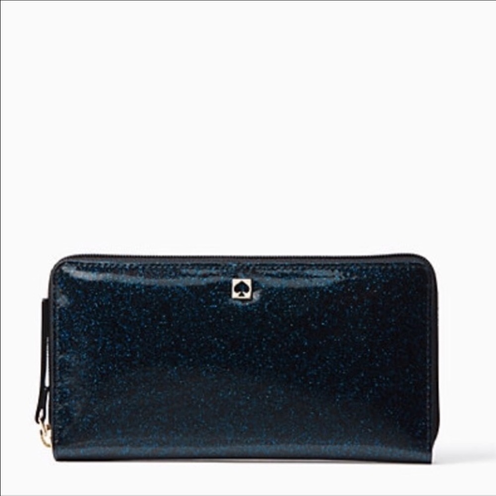 NWT Kate Spade Navy Sparkle Wallet