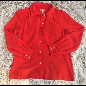100% Silk J. Crew Shirt