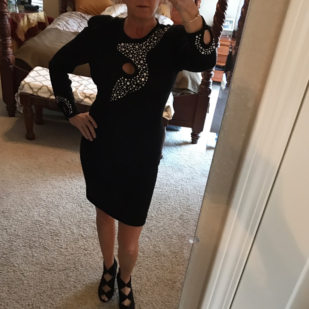 Timeless sweater/rhinestone dress