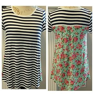 Contrast Print Top