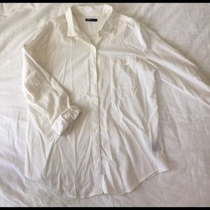 Plain white button up