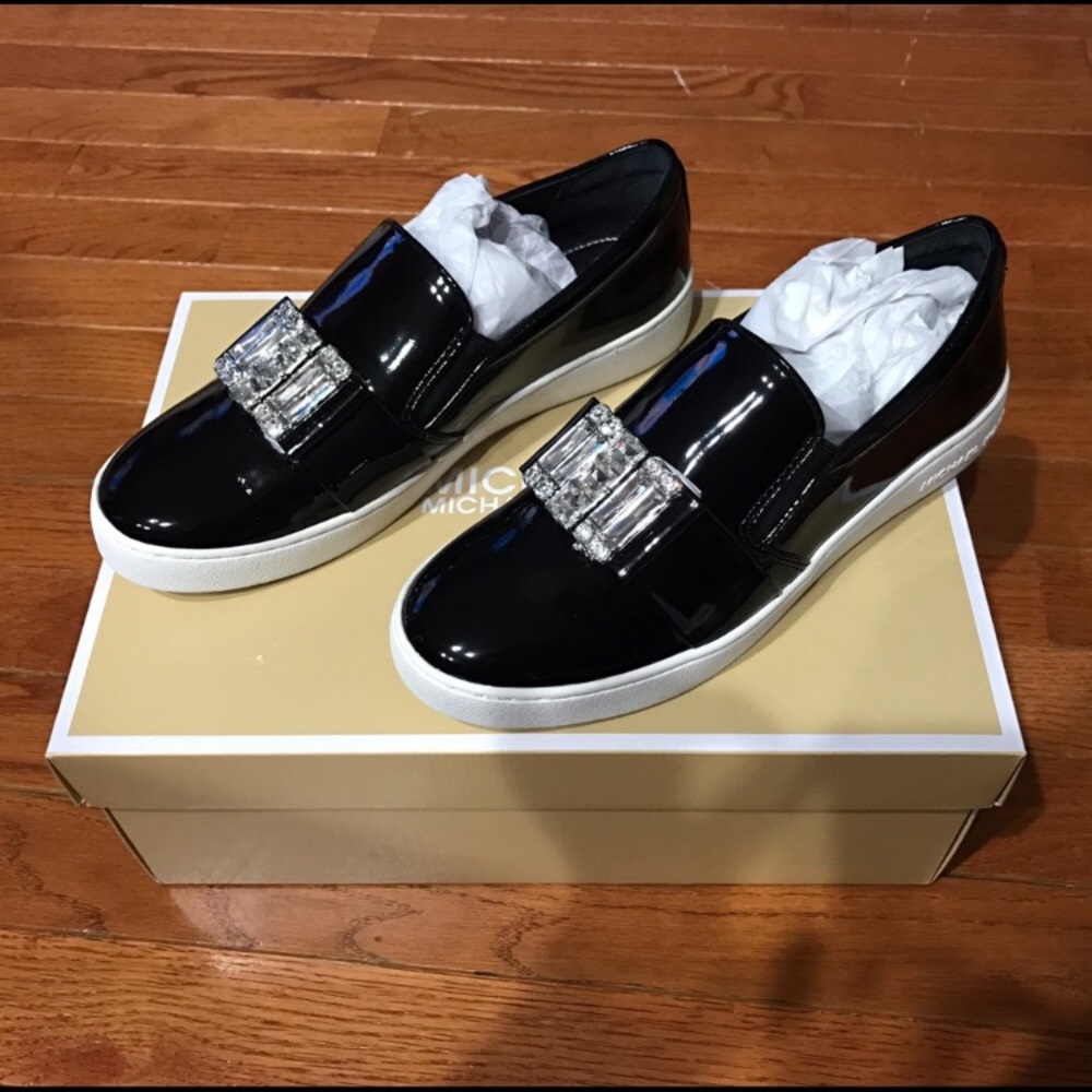 NWB Michael Kors Slip on Sneaker in Black - Picture 3 of 6