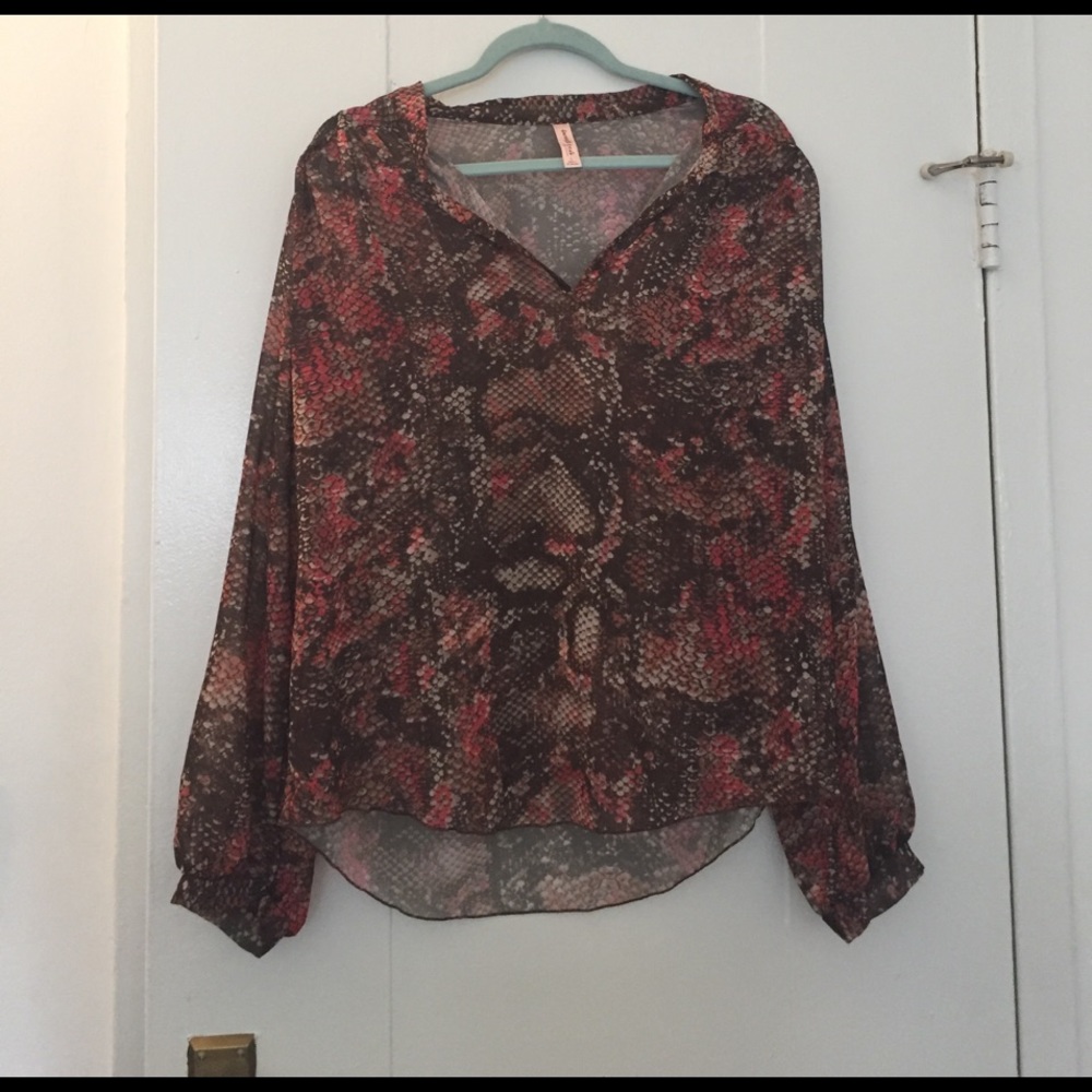 Scale-patterned Blouse