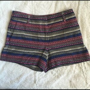Ann Taylor Loft navy pink Tribal print shorts 4
