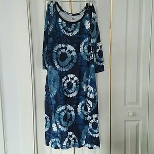 Blue tie dye dress