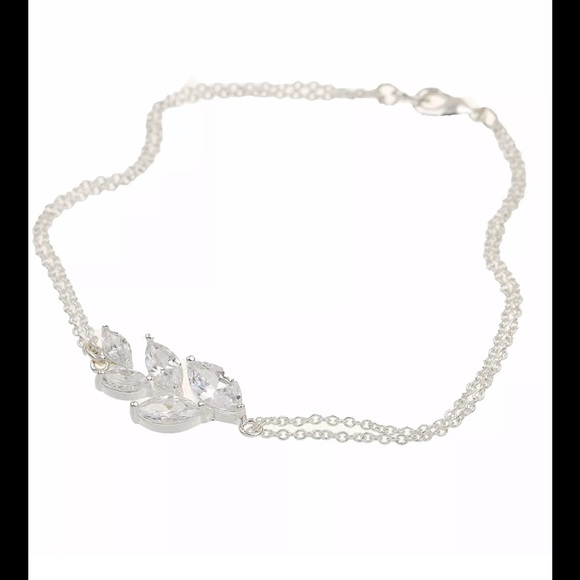 # 62. Delicate Pretty Double silver plated chain bracele - Picture 3 of 7