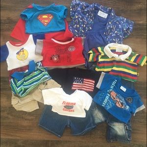 Lot of Build a Bear clothes and accessories