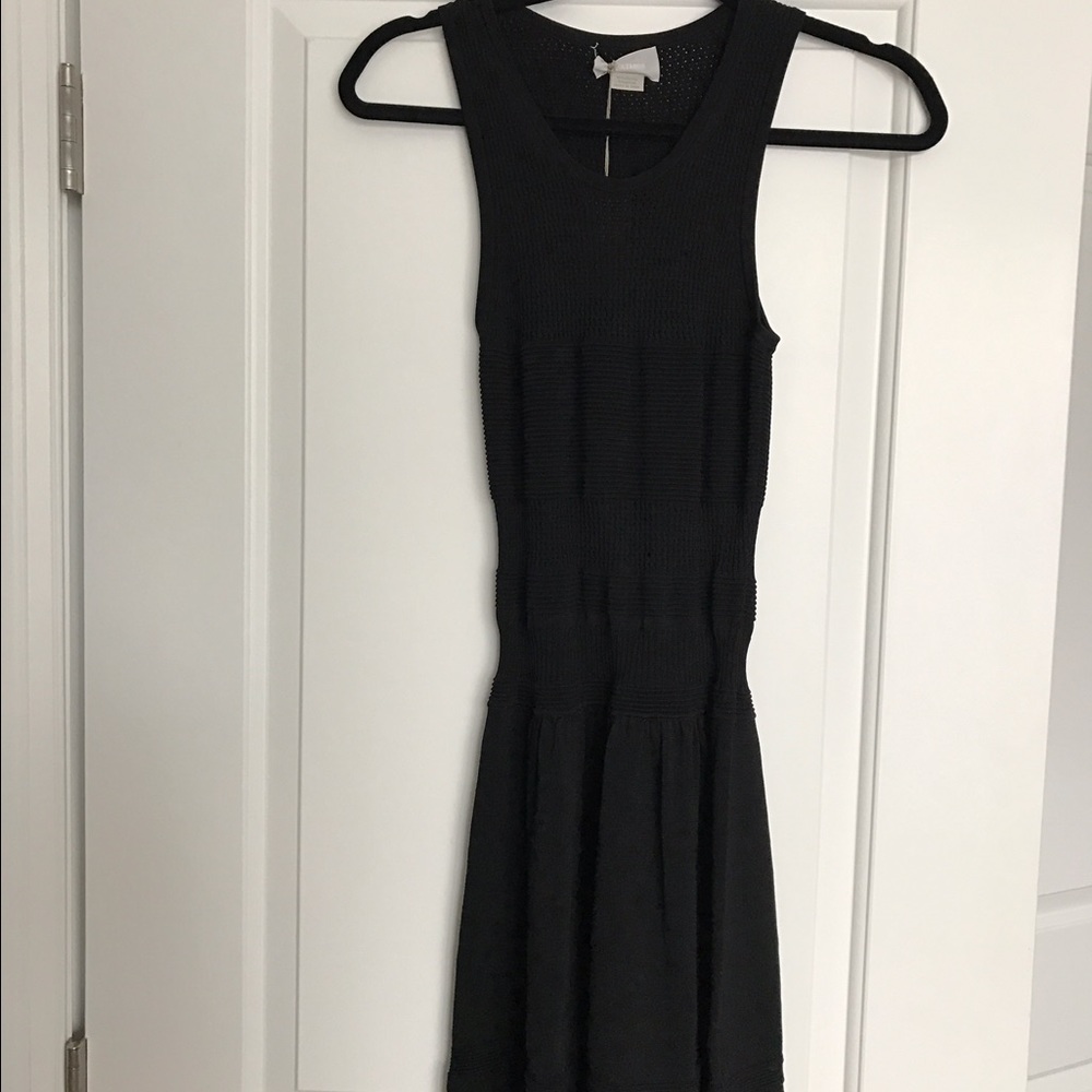 Black knit dress