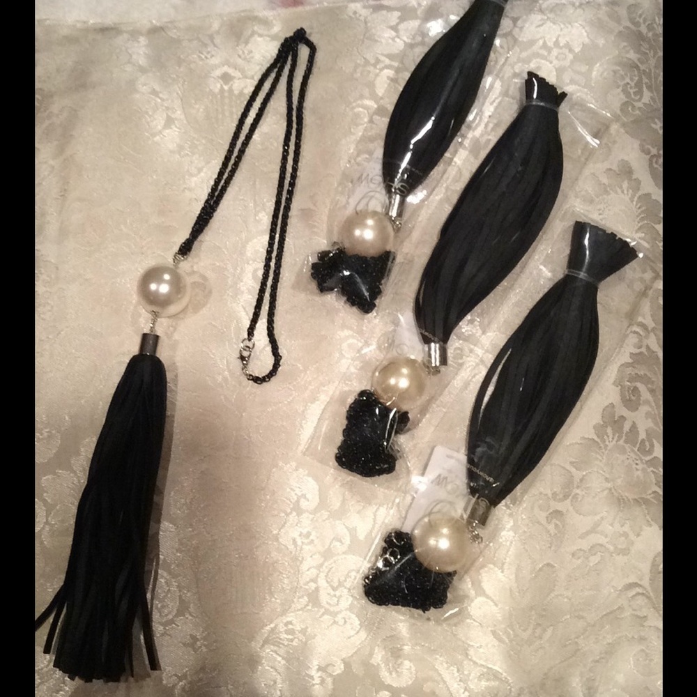 🎁Long fashion Chunky Pearl Tassel necklace - Picture 5 of 8