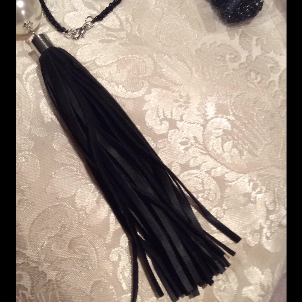 🎁Long fashion Chunky Pearl Tassel necklace - Picture 8 of 8
