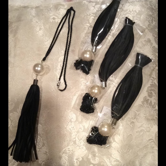 🔥🌈Long fashion Chunky Pearl Tassel necklace - Picture 5 of 8