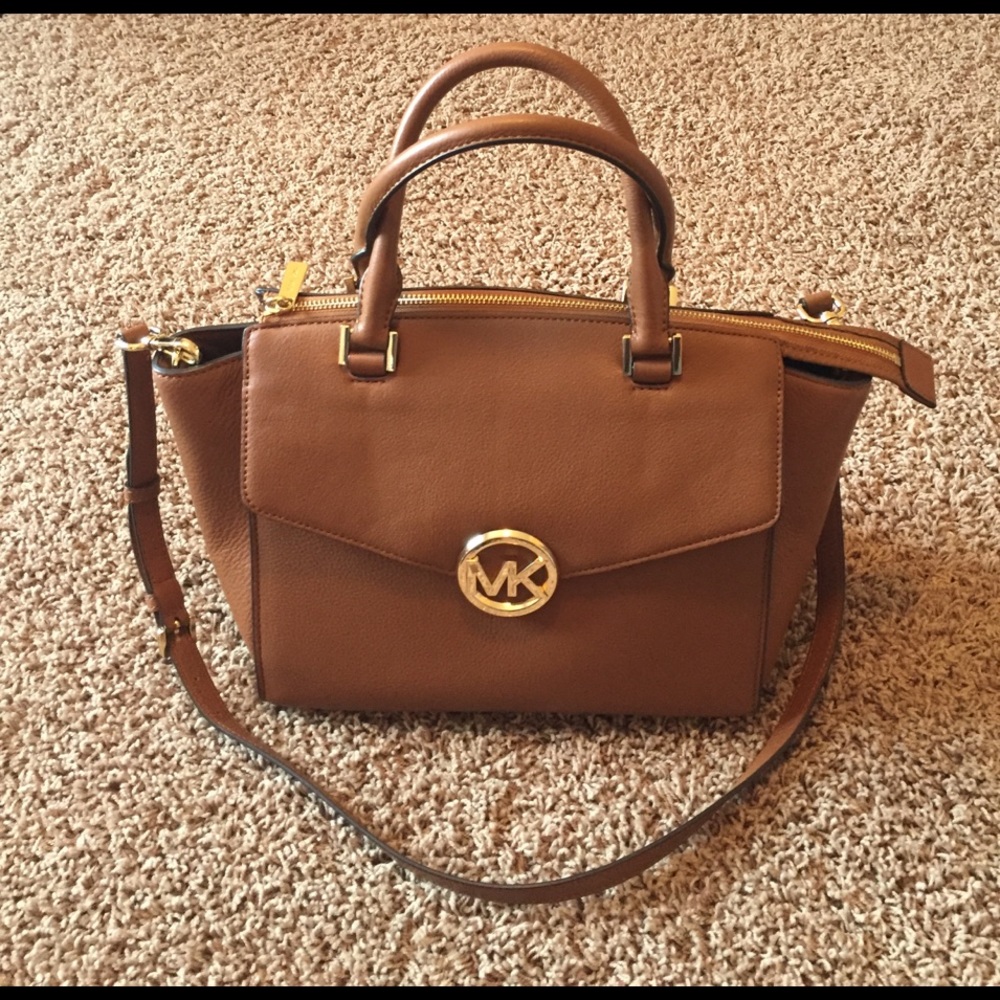 Michael Kors Luggage Satchel w/ long strap - Picture 1 of 8