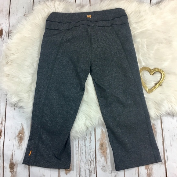 Lucy Straight Leg Gray Capri Leggings - Picture 2 of 5