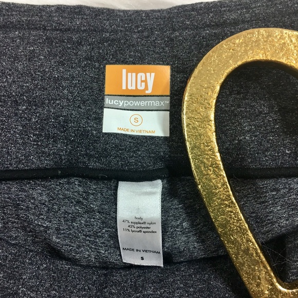 Lucy Straight Leg Gray Capri Leggings - Picture 4 of 5