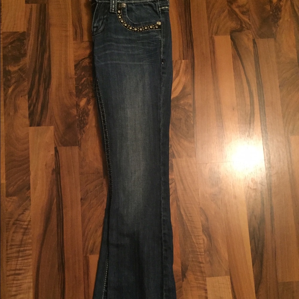 Miss me jeans, size 26, boot cut, Rhinestone