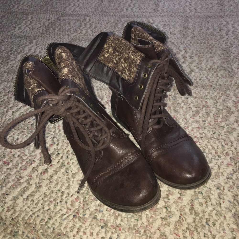 Aeropostale brown combat boots