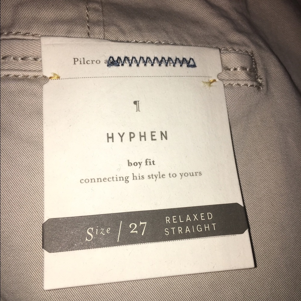 Light khaki relaxed straight boy fit jeans