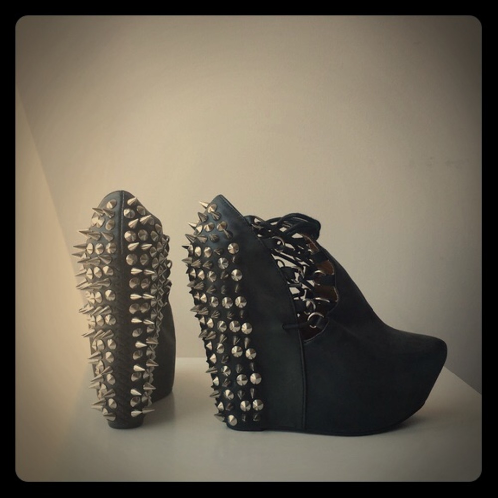 Jeffrey Campbell spiked platform booties