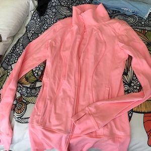 Lululemon nice asana jacket in coral READ: