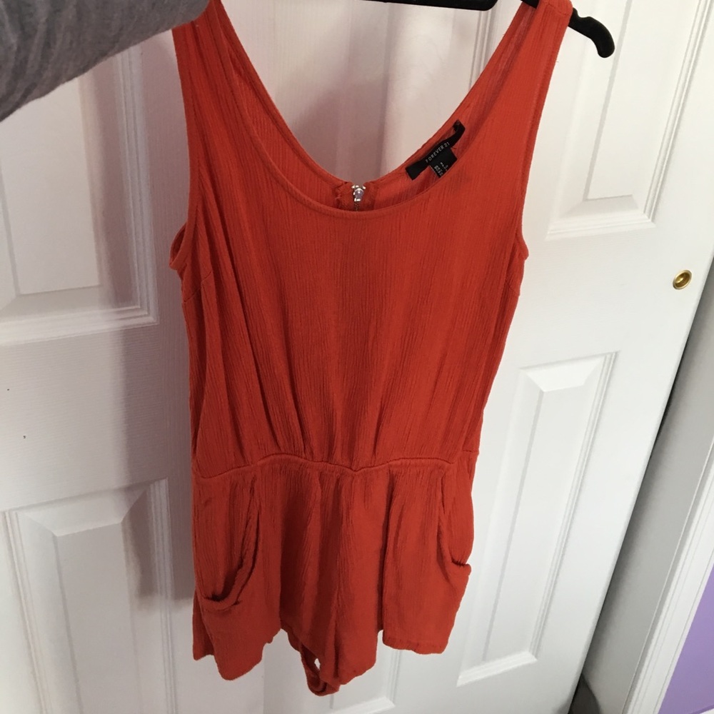 Forever 21 orange romper