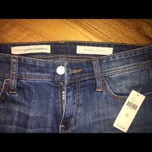 Pilcro and the letterpress navy blue jeans