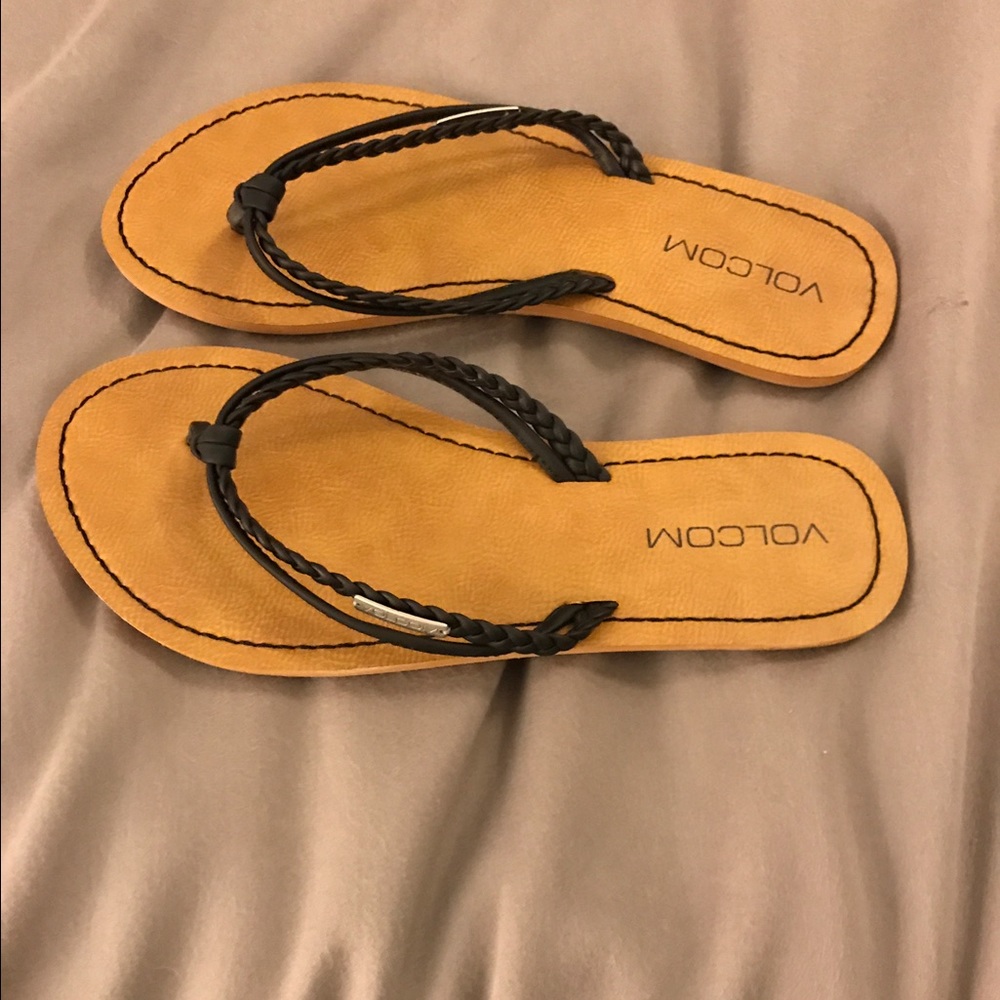 Volcom flip flops