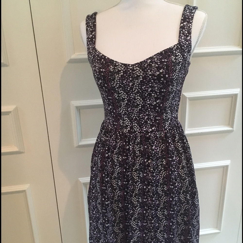Purple floral dress