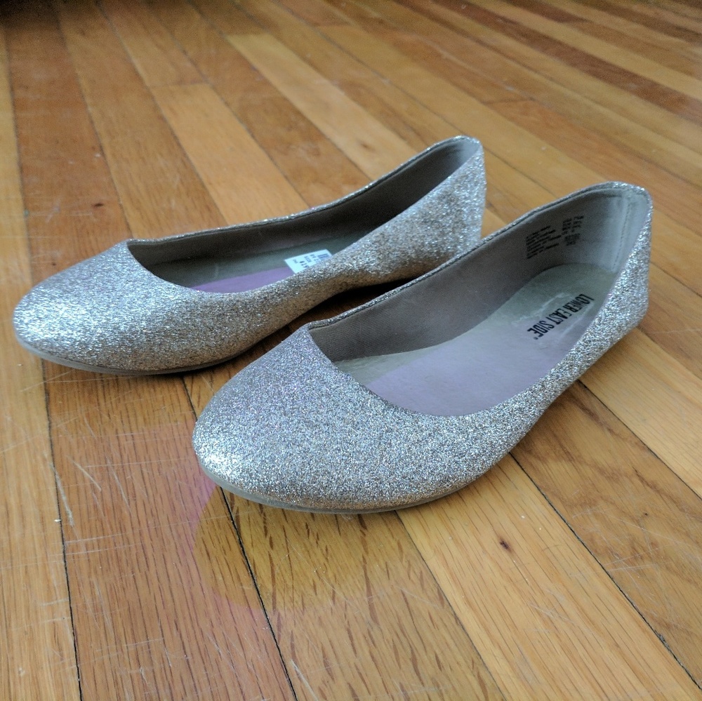 Glitter ballet flats 7.5 wide!