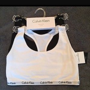 NWT Calvin Klein black and white bralette