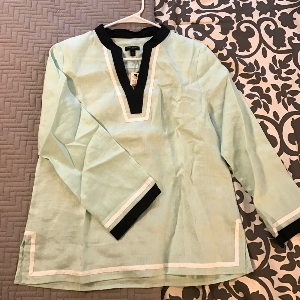 NWT Beautiful Linen Talbots Tunic Top