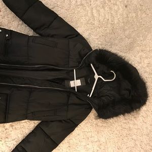NWT Black Synthetic Parka