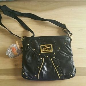 Black cross body apple bottoms bag