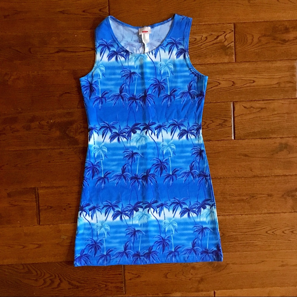 Blue Tropical Summer Dress