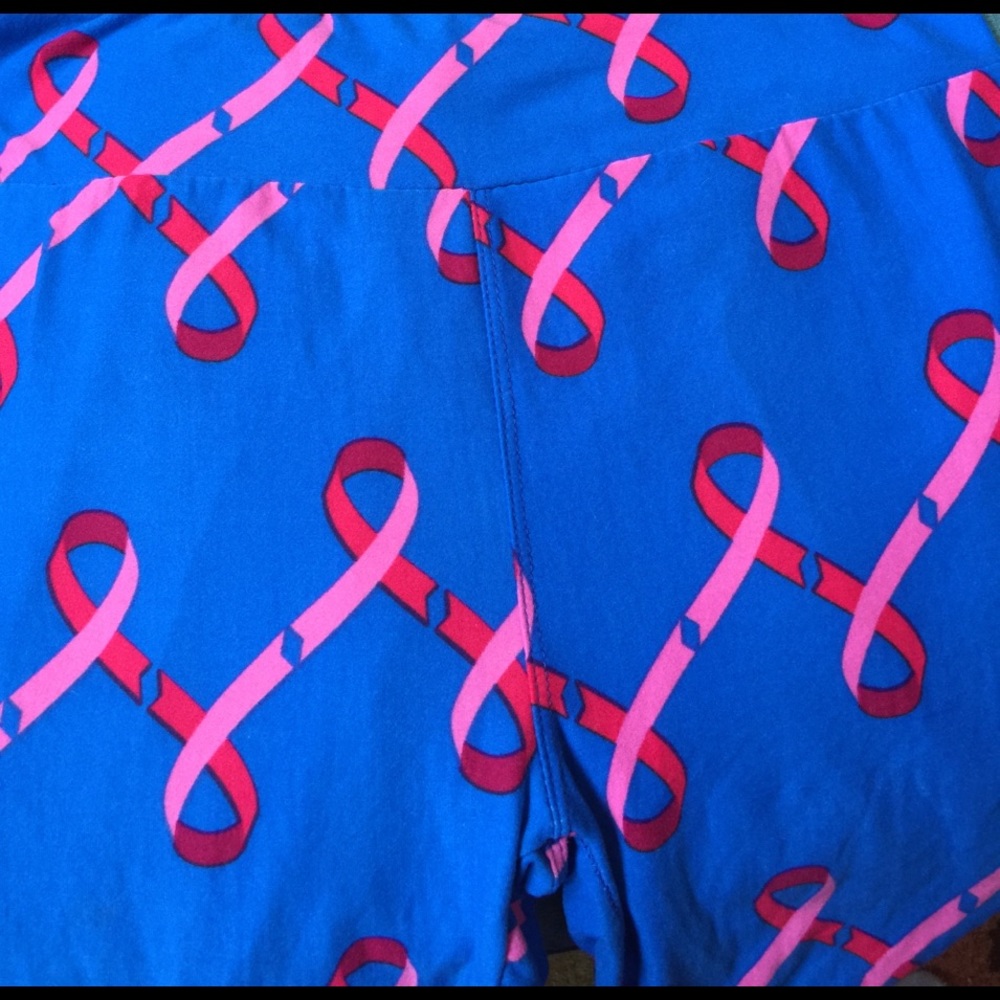 LulaRoe Pink Ribbon breast cancer leggings unicorn