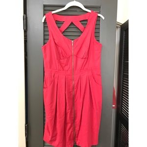 BCBG Red Zipper Dress